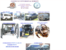Tablet Screenshot of customvanconversionsmobility.com